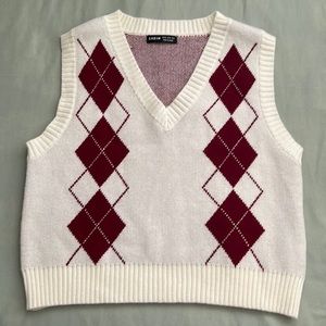 Shein Argyle Sweater Vest